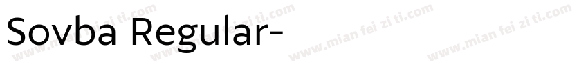Sovba Regular字体转换